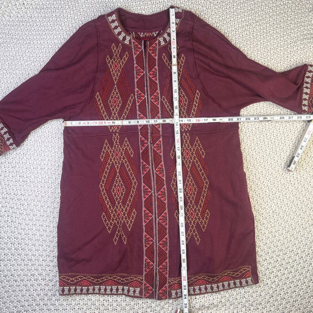 Johnny Was Embroidered Purple Multicolor Kimono Cardigan - Size Small - Picture 4 of 7